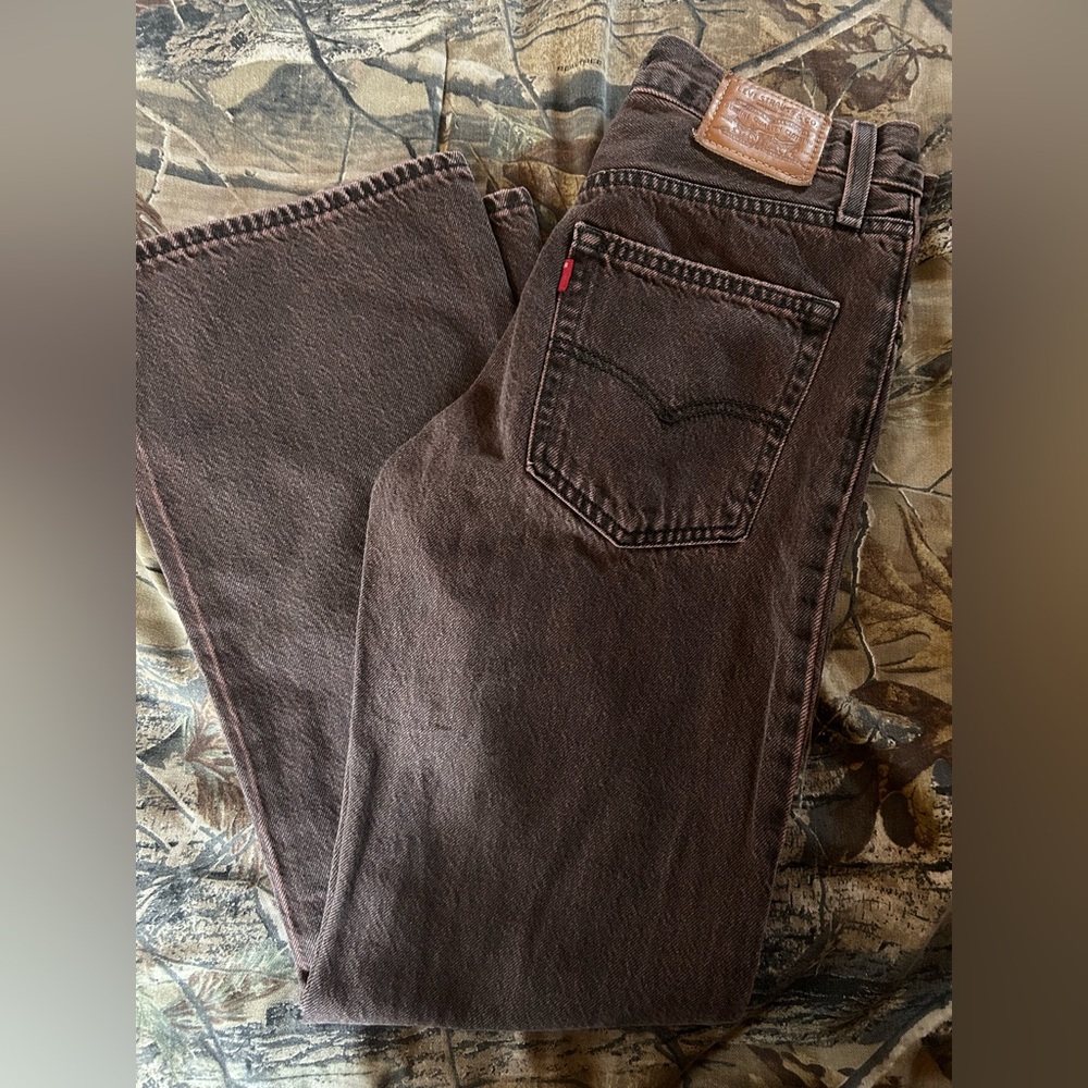 Levi's Dark Brownish Red Baggy Jeans